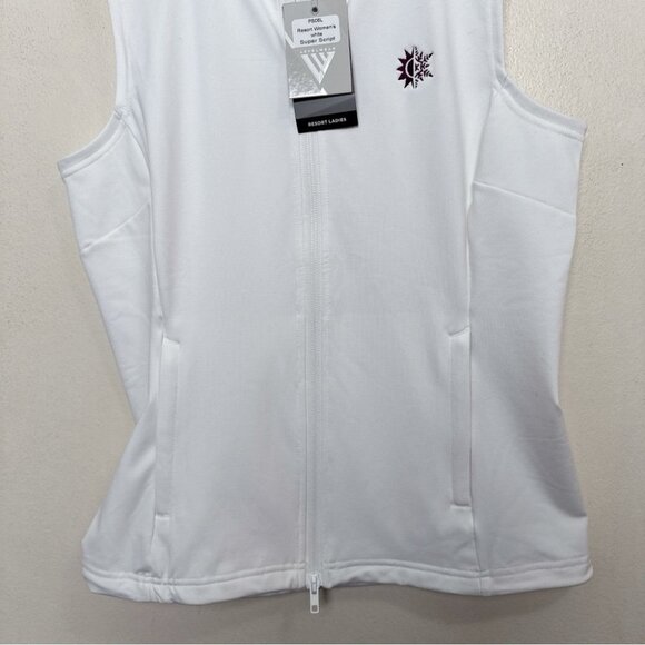 LEVELWEAR Womens Small Layer Resort White Golf Vest - Picture 6 of 12